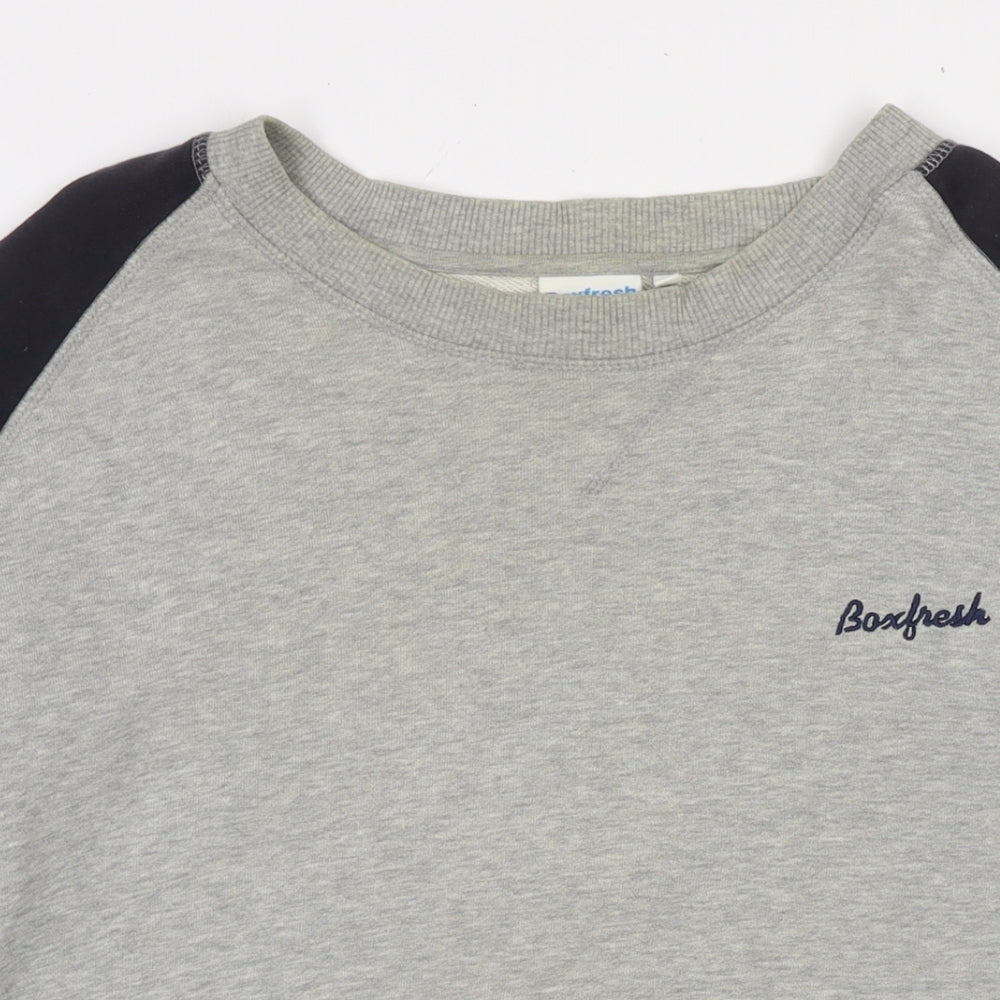 Boxfresh Mens Multicoloured Cotton Pullover Sweatshirt Size L - Logo