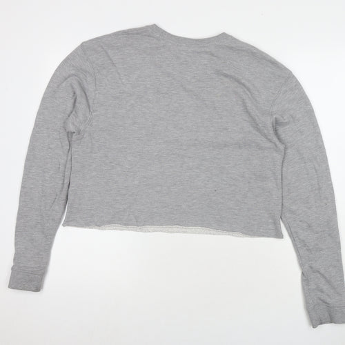 Miss Selfridge Womens Grey Polyester Pullover Sweatshirt Size 14 Pullover