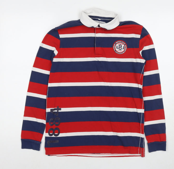 Marks and Spencer Boys Multicoloured Striped Cotton Pullover Sweatshirt Size 13-14 Years Pullover