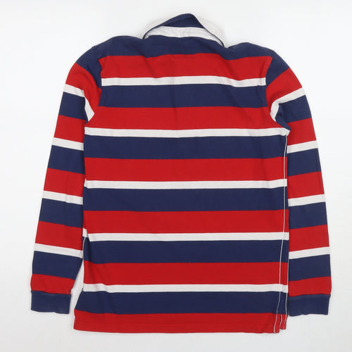 Marks and Spencer Boys Multicoloured Striped Cotton Pullover Sweatshirt Size 13-14 Years Pullover