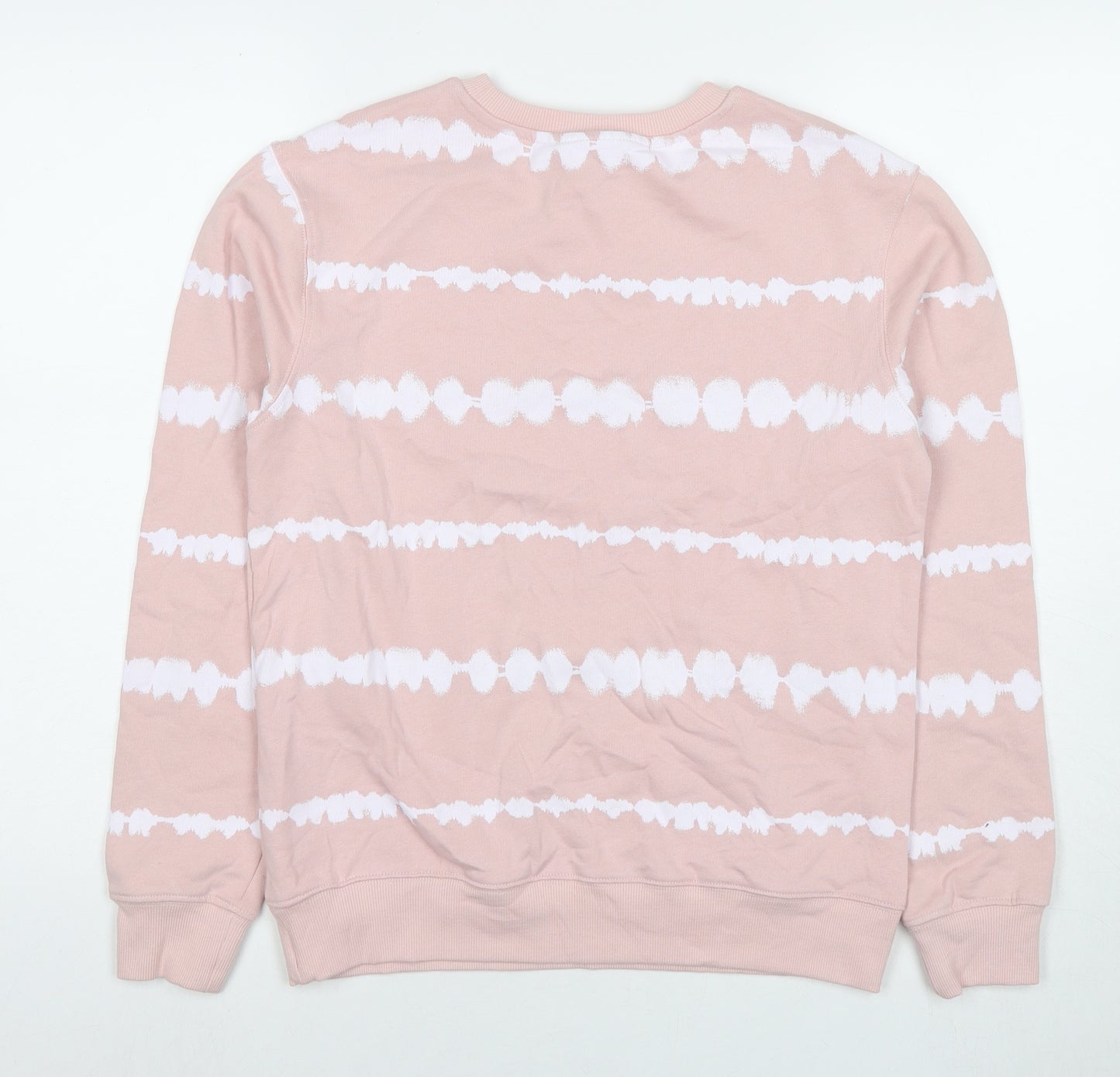 Marks and Spencer Womens Pink Geometric Cotton Pullover Sweatshirt Size XS Pullover