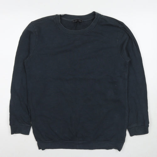 New Look Womens Blue Cotton Pullover Sweatshirt Size 8 Pullover