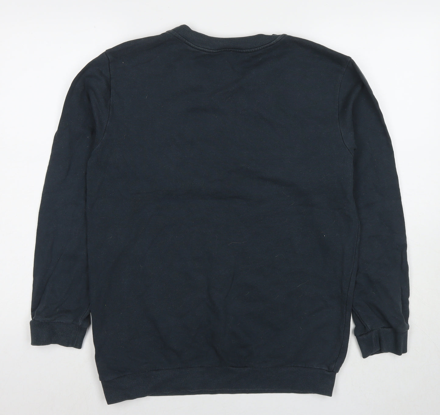 New Look Womens Blue Cotton Pullover Sweatshirt Size 8 Pullover