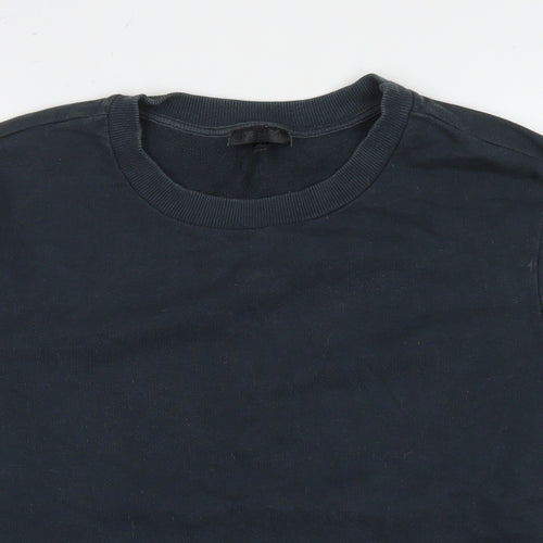New Look Womens Blue Cotton Pullover Sweatshirt Size 8 Pullover