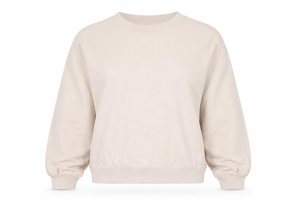 Front view of Next women’s pink cotton pullover sweatshirt, size UK 12, pullover