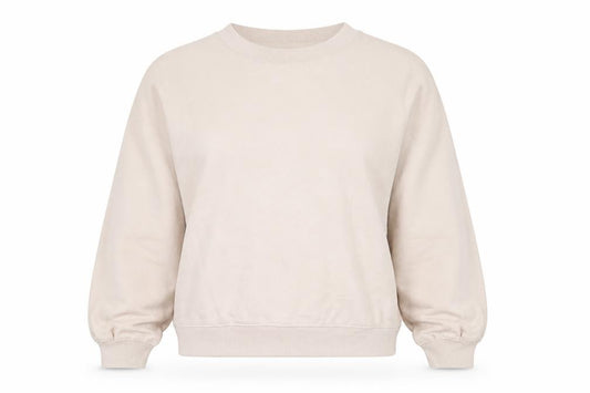 Front view of Next women’s pink cotton pullover sweatshirt, size UK 12, pullover