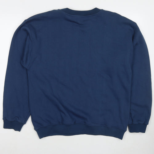 Foot Locker Mens Blue Cotton Pullover Hoodie Size M