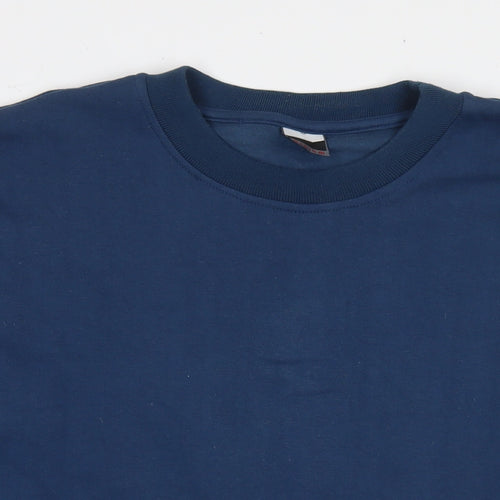 Foot Locker Mens Blue Cotton Pullover Hoodie Size M