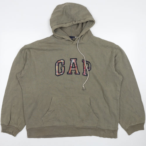 Gap Womens Green Cotton Pullover Sweatshirt Size L Pullover - Logo