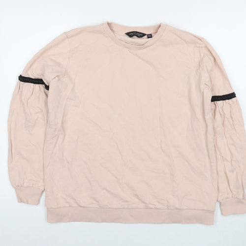 Dorothy Perkins Womens Pink Cotton Pullover Sweatshirt Size 14 Pullover