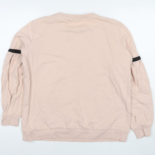 Dorothy Perkins Womens Pink Cotton Pullover Sweatshirt Size 14 Pullover