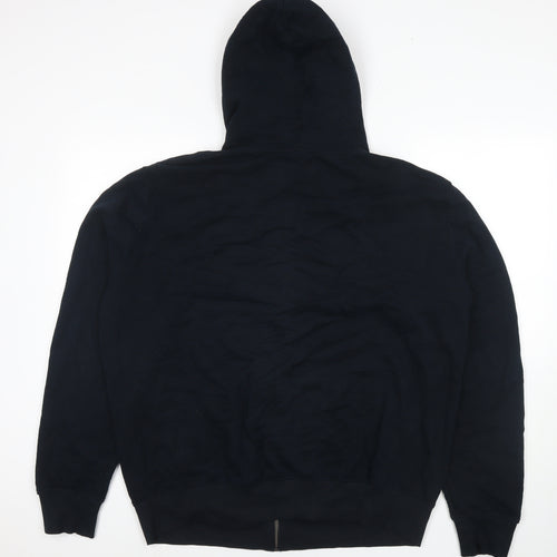 Marks and Spencer Mens Blue Cotton Full Zip Hoodie Size L