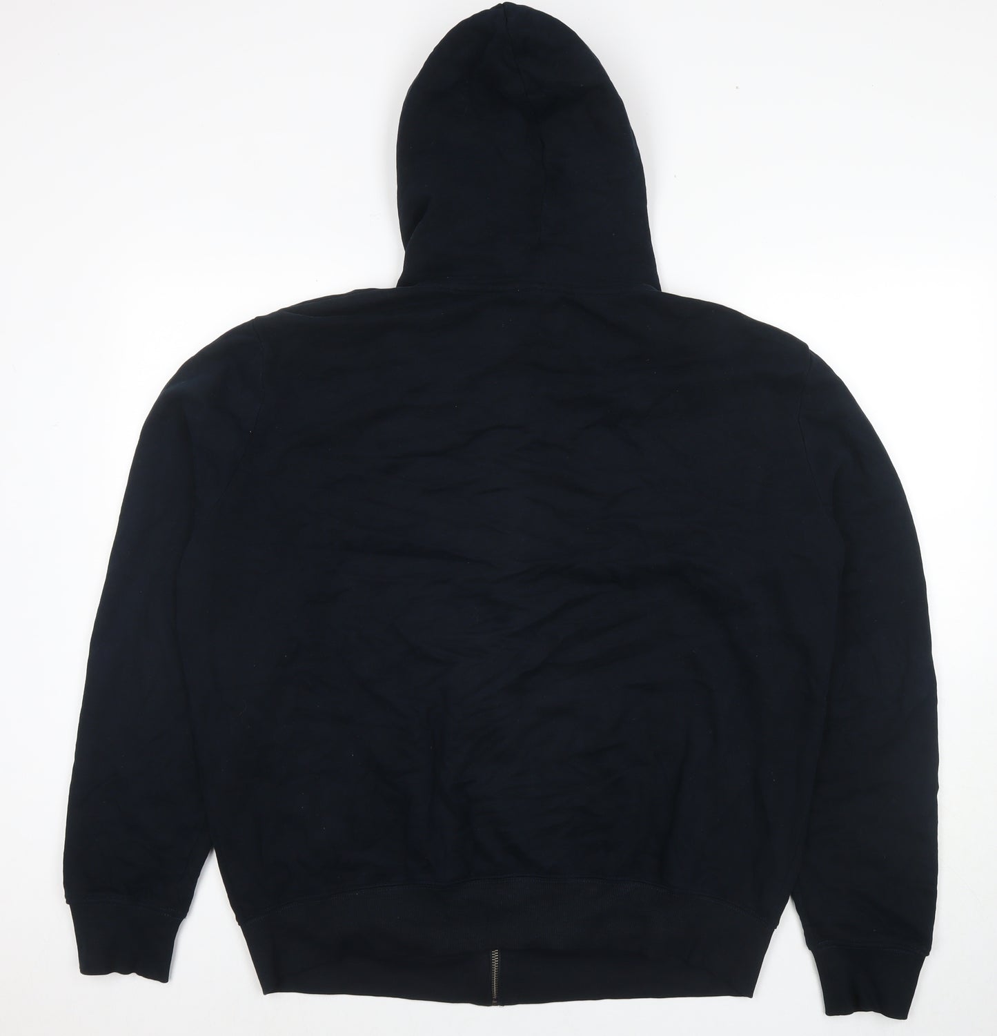 Marks and Spencer Mens Blue Cotton Full Zip Hoodie Size L