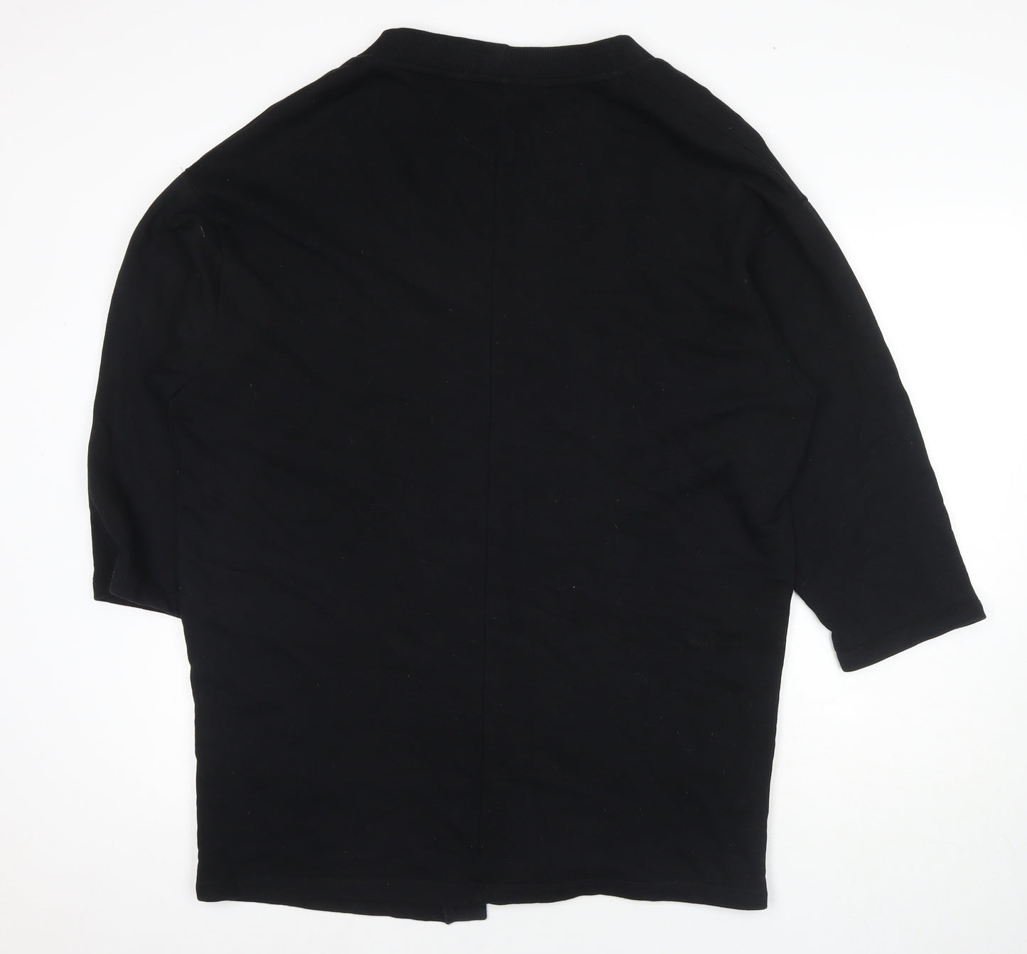 ASOS Womens Black V-Neck Cotton Cape Jumper Size S