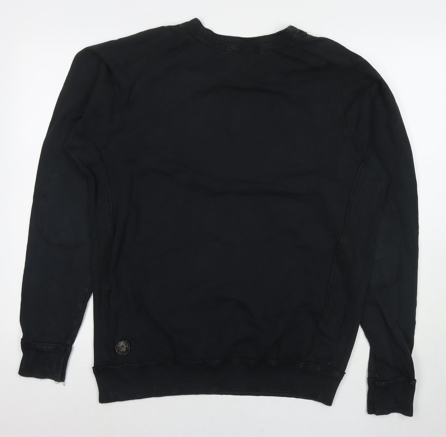 Bad Spirit Womens Black Cotton Pullover Sweatshirt Size L Pullover - Embellishment Detail Skull