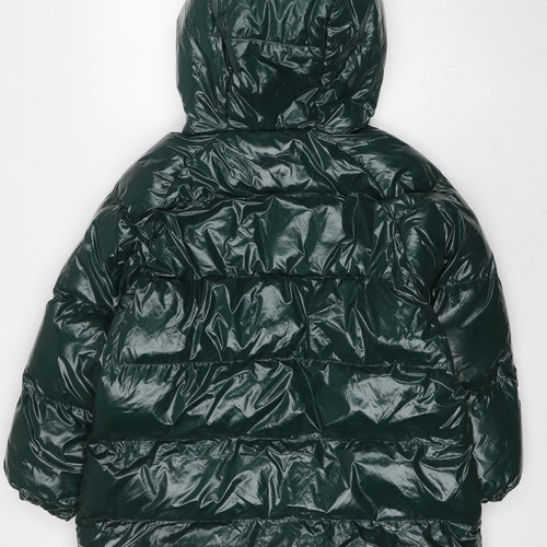 Boohoo Womens Green Puffer Jacket Jacket Size 8 Zip