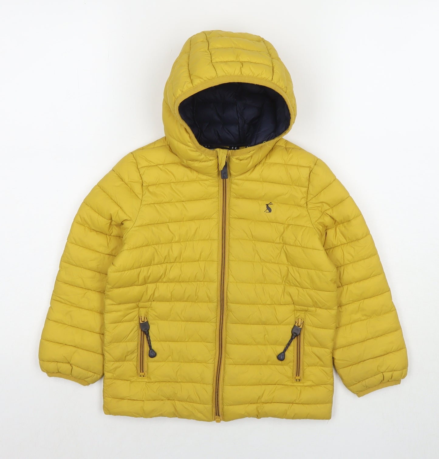 Joules Girls Yellow Puffer Jacket Jacket Size 5 Years Zip