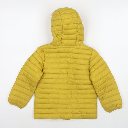 Joules Girls Yellow Puffer Jacket Jacket Size 5 Years Zip