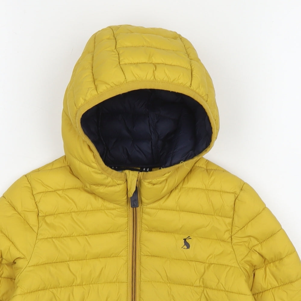 Joules Girls Yellow Puffer Jacket Jacket Size 5 Years Zip