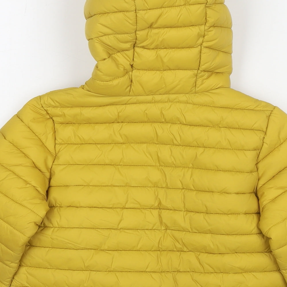 Joules Girls Yellow Puffer Jacket Jacket Size 5 Years Zip