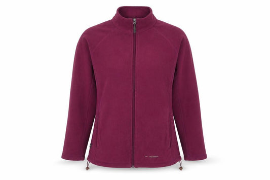 Front view of Mountain Life women’s purple jacket, size UK 14, zip