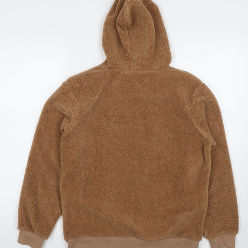 Brave Soul Mens Brown Polyester Pullover Sweatshirt Size S - Teddy Fleece