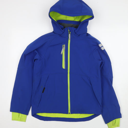 H&M Boys Blue Jacket Size 12-13 Years Zip