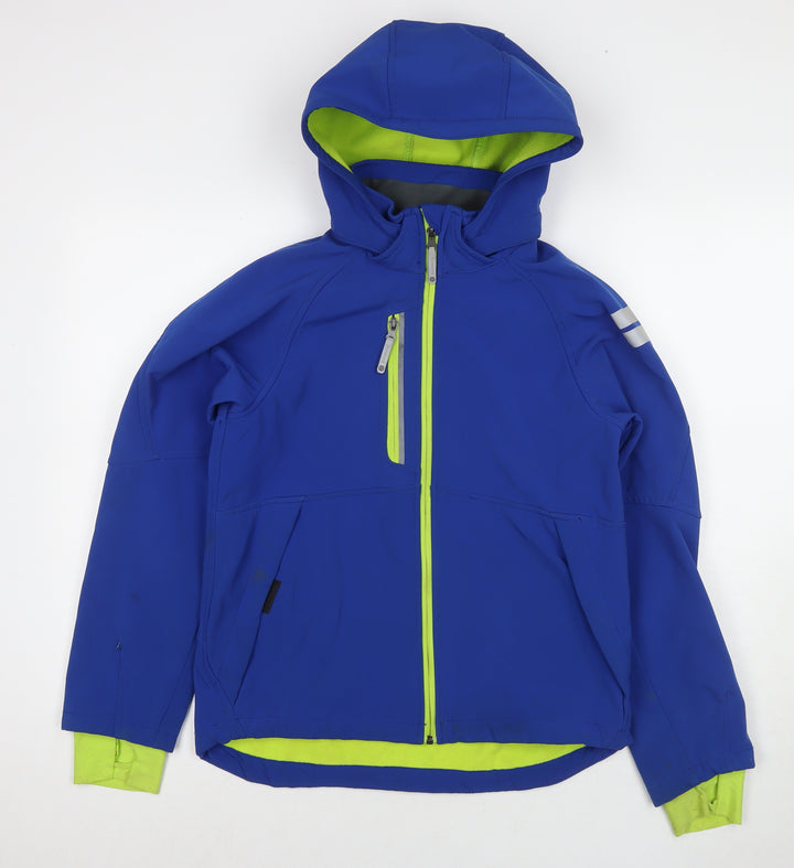 H&M Boys Blue Jacket Size 12-13 Years Zip