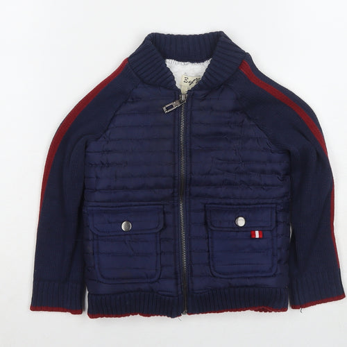 E of M Boys Blue Jacket Size 3 Years Zip