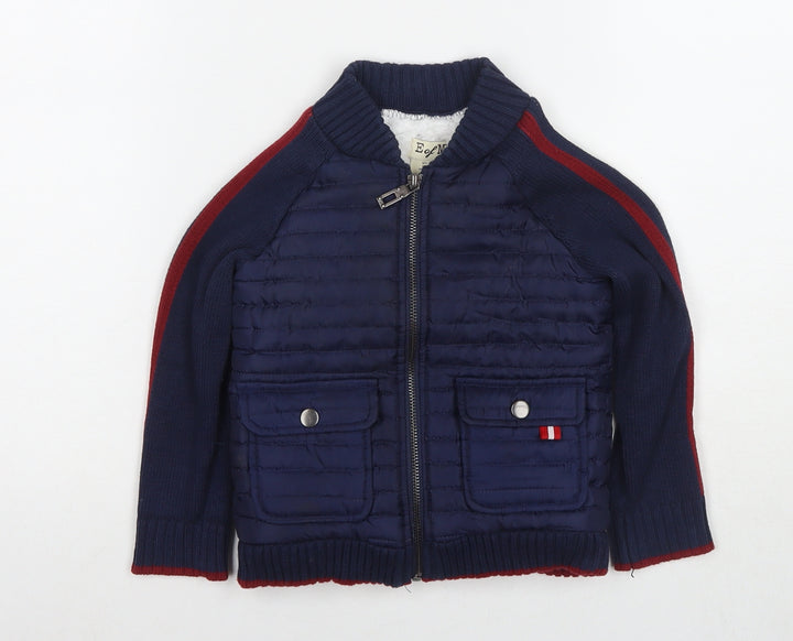 E of M Boys Blue Jacket Size 3 Years Zip
