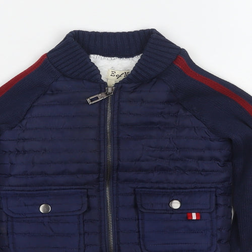 E of M Boys Blue Jacket Size 3 Years Zip