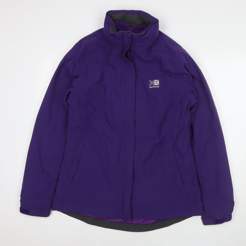 Karrimor Womens Purple Rain Coat Jacket Size 12 Zip - Detachable Fleece