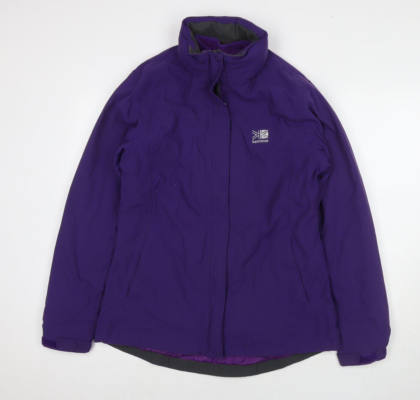 Karrimor Womens Purple Rain Coat Jacket Size 12 Zip - Detachable Fleece