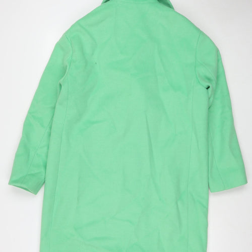 Marks and Spencer Womens Green Pea Coat Coat Size 12 Button