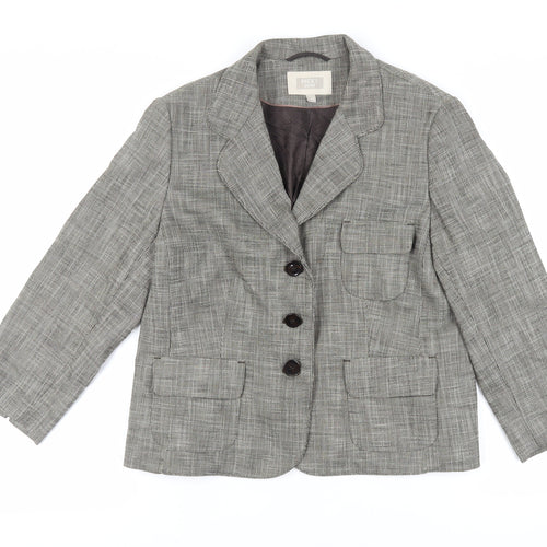 NEXT Womens Grey Jacket Blazer Size 16 Button