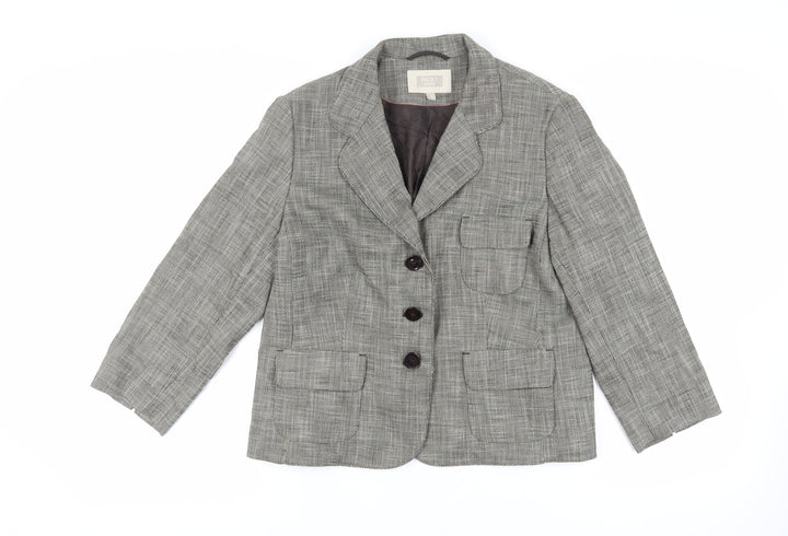 NEXT Womens Grey Jacket Blazer Size 16 Button