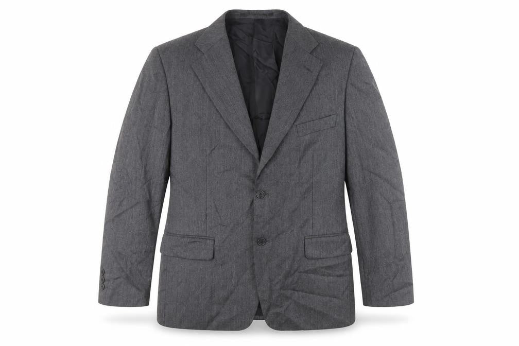 Front view of St Michael men’s grey wool jacket suit jacket, size 42, regular - vintage
