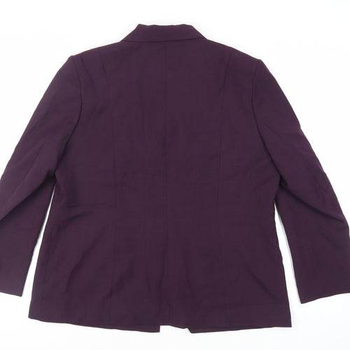 Bonmarché Womens Purple Jacket Blazer Size 18 Button
