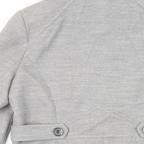 Dunnes Stores Womens Grey Pea Coat Coat Size 14 Button