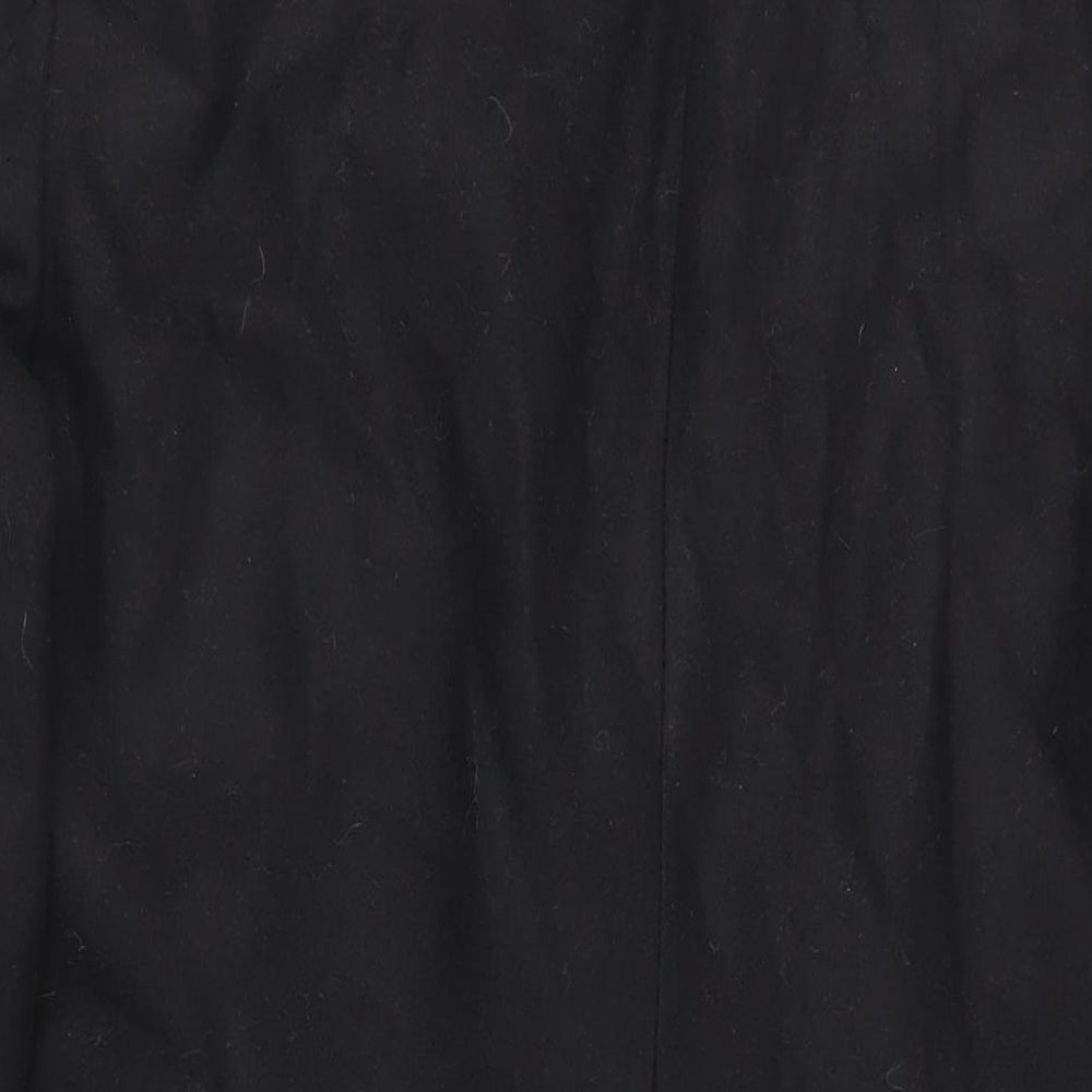 New Look Men Mens Black Overcoat Coat Size XL Button