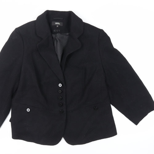 Marks and Spencer Womens Black Jacket Blazer Size 22 Button