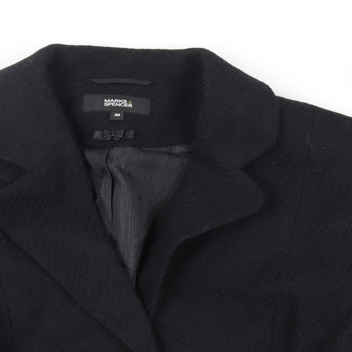 Marks and Spencer Womens Black Jacket Blazer Size 22 Button