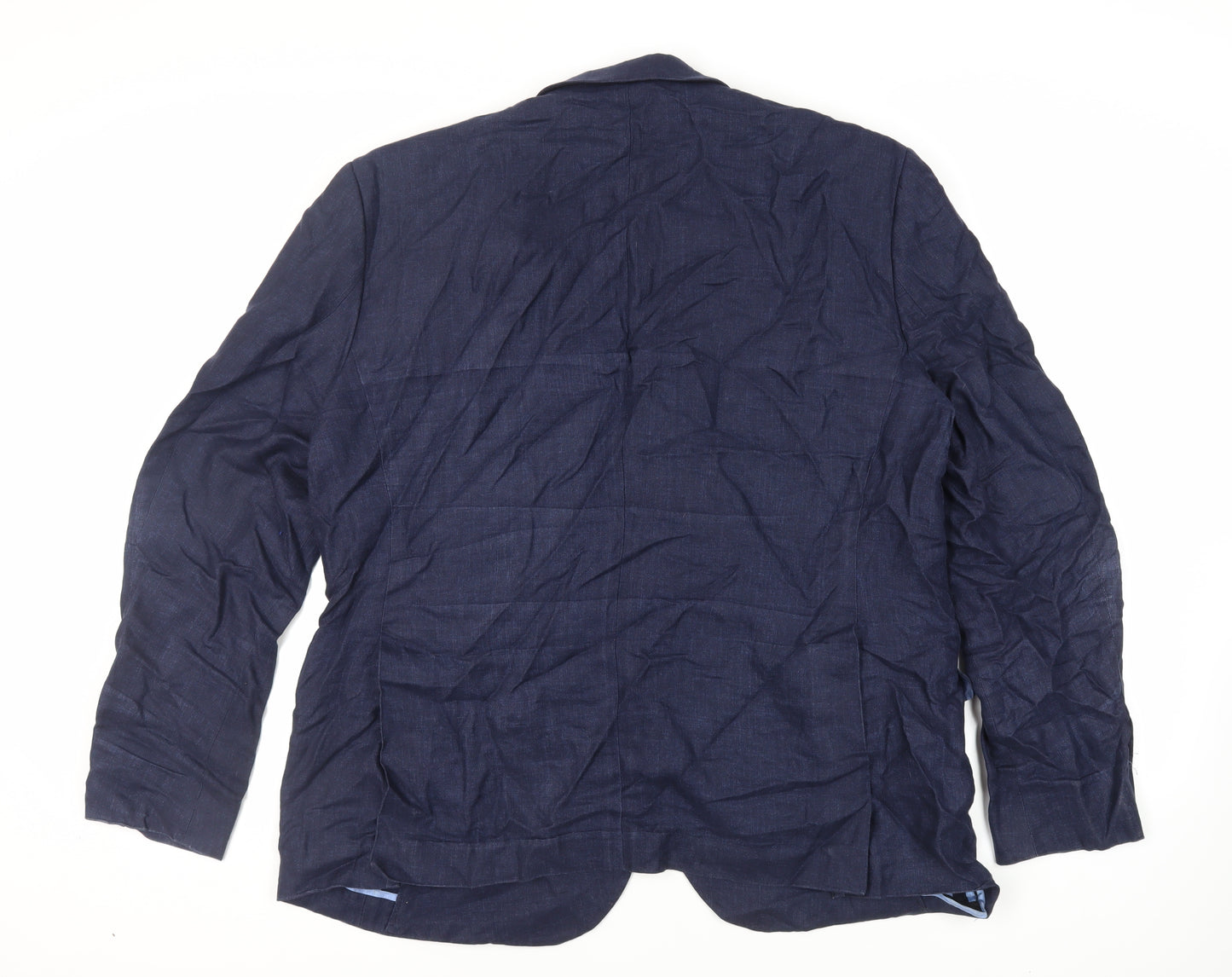 Brigdens Mens Blue Linen Jacket Blazer Size 50 Regular