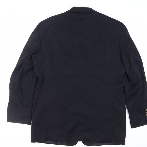 Van Gils Mens Black Wool Jacket Blazer Size 42 Regular