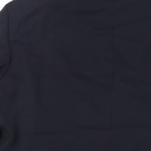 Van Gils Mens Black Wool Jacket Blazer Size 42 Regular