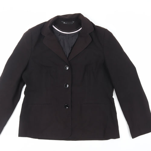 BHS Womens Black Jacket Blazer Size 16 Button