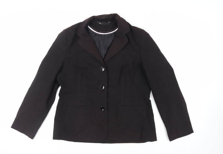 BHS Womens Black Jacket Blazer Size 16 Button