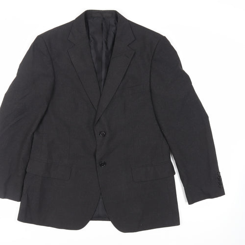 Marks and Spencer Mens Black Polyester Jacket Suit Jacket Size 40 Regular