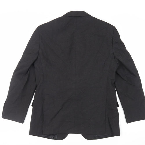 Marks and Spencer Mens Black Polyester Jacket Suit Jacket Size 40 Regular