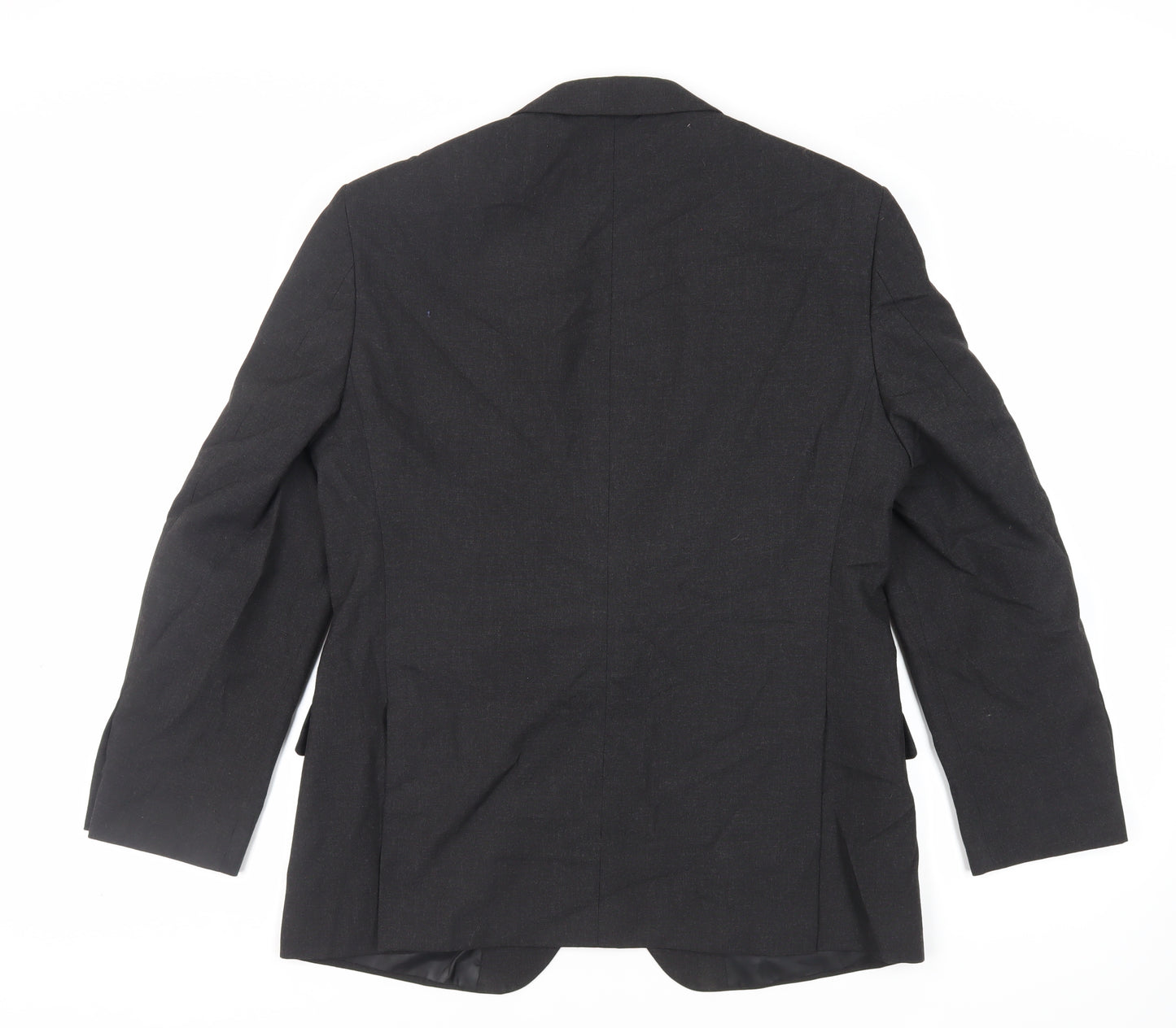 Marks and Spencer Mens Black Polyester Jacket Suit Jacket Size 40 Regular